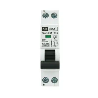 EMAT Installatieautomaat 1-polig+nul 20A B-kar